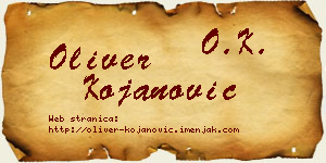 Oliver Kojanović vizit kartica
